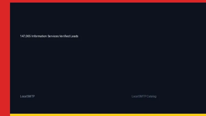 147,065 Information Services Verified Leads by LocalSMTP with price and secure checkout details