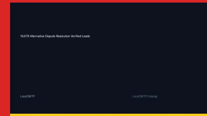 19,678 Alternative Dispute Resolution Verified Leads by LocalSMTP with price and secure checkout details