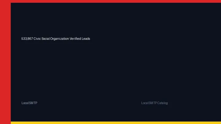 533,867 Civic Social Organization Verified Leads by LocalSMTP with price and secure checkout details
