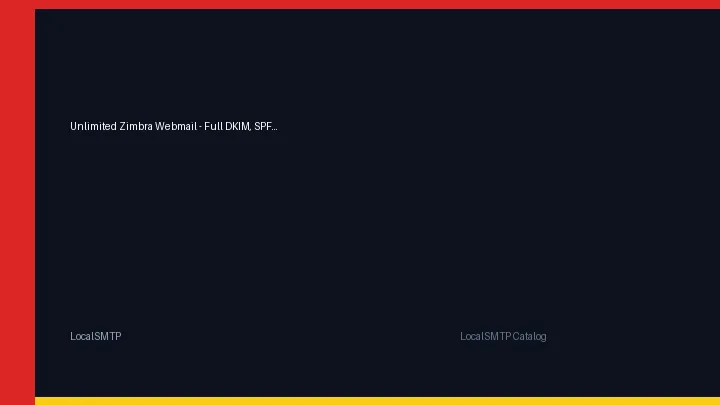 Unlimited Zimbra Webmail - Full DKIM, SPF... by LocalSMTP with price and secure checkout details